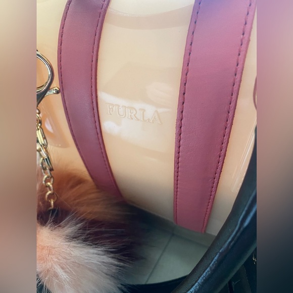 EXTRAS Auth Furla Candy Cookie leather & handles, excellent, & pink purse - Picture 13 of 16